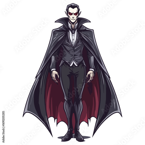 vampire, halloween, costume, festival, vector, transparent background, scary, dark, horror, evil, monster, icon, cloak, dracula