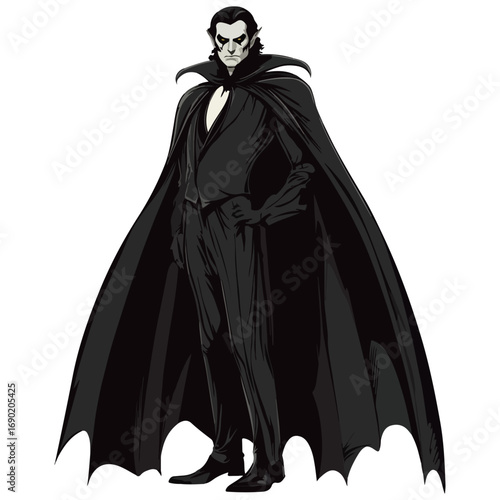 vampire, halloween, costume, festival, vector, transparent background, scary, dark, horror, evil, monster, icon, cloak, dracula