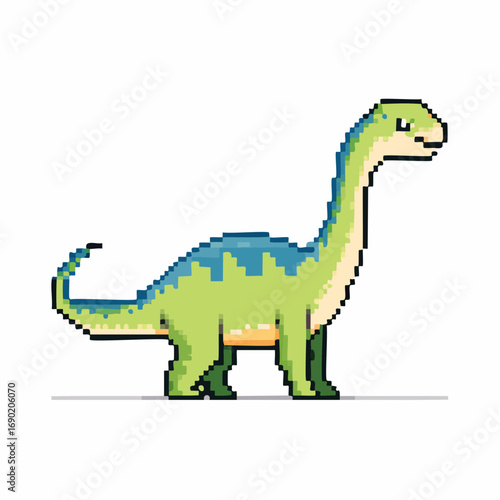Brontosaurus pixel art character