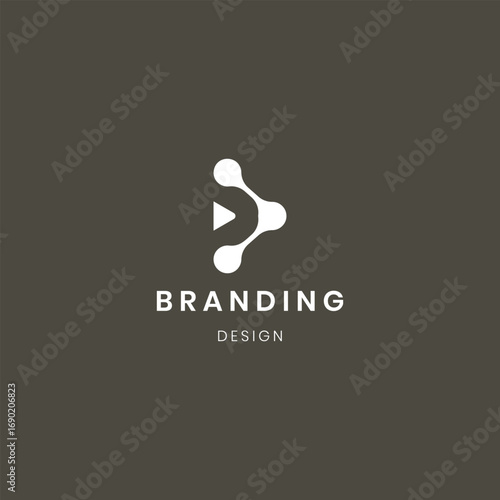 Abstract letter Ai logo. This logo icon is combined with abstract shapes in a creative way.