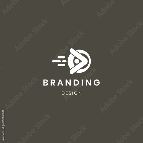 Abstract letter Ai logo. This logo icon is combined with abstract shapes in a creative way.