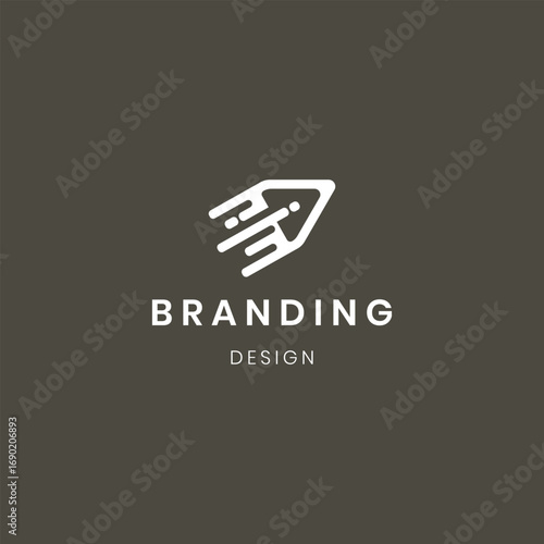 Abstract letter Ai logo. This logo icon is combined with abstract shapes in a creative way.
