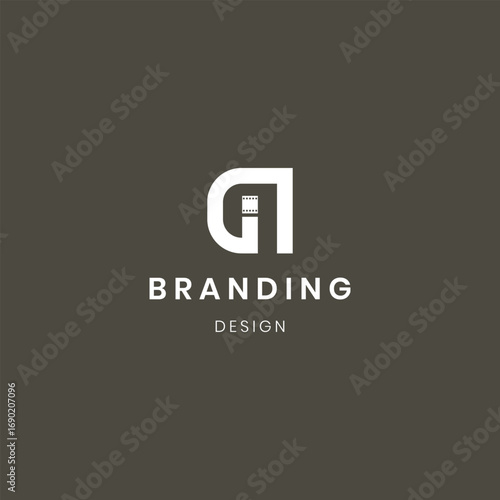 Abstract letter Ai logo. This logo icon is combined with abstract shapes in a creative way.