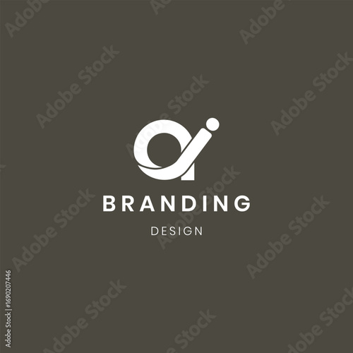 Abstract letter Ai logo. This logo icon is combined with abstract shapes in a creative way.