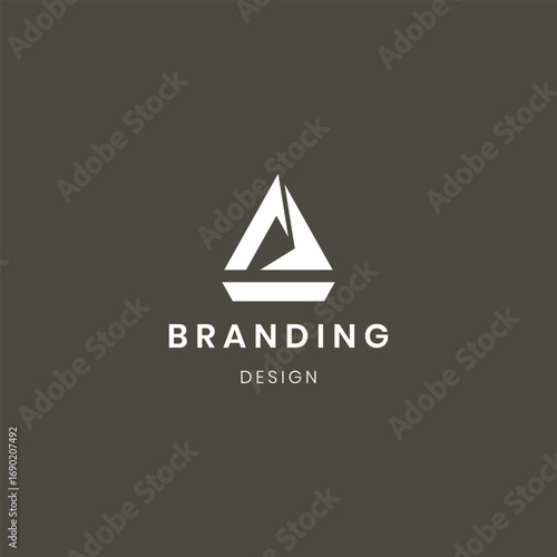 Abstract letter Ai logo. This logo icon is combined with abstract shapes in a creative way.