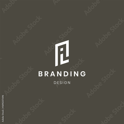Abstract letter Ai logo. This logo icon is combined with abstract shapes in a creative way.