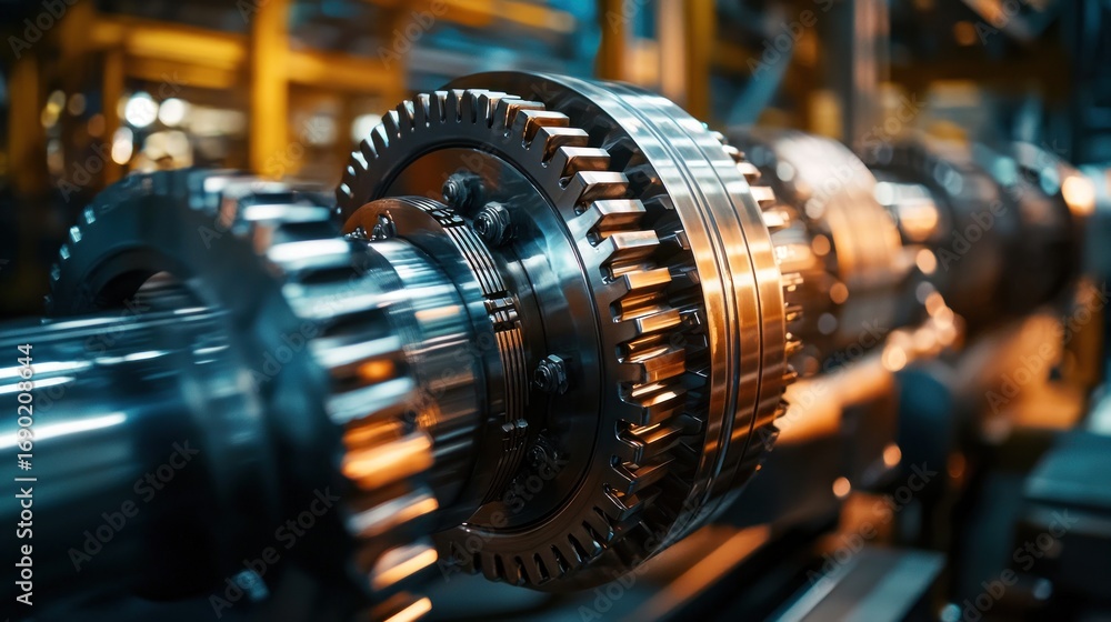 Fototapeta premium Industrial gears mechanism