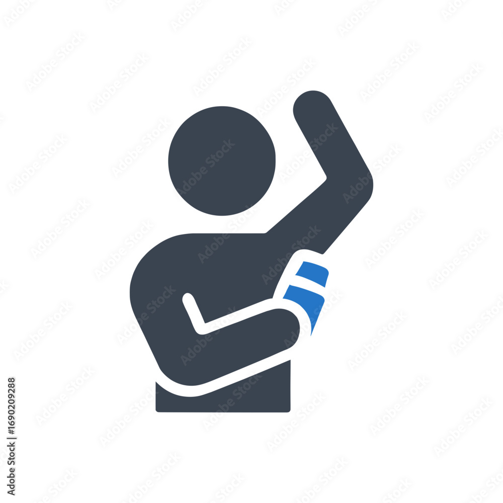 Applying Deodorant Action Icon Applying Deodorant Action Icon