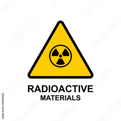 Radioactive Warning Sign,Hazard Symbol.
