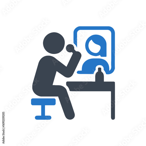 Applying Makeup Action Icon