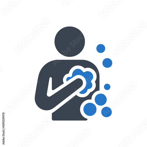 Body Scrubbing Process Icon