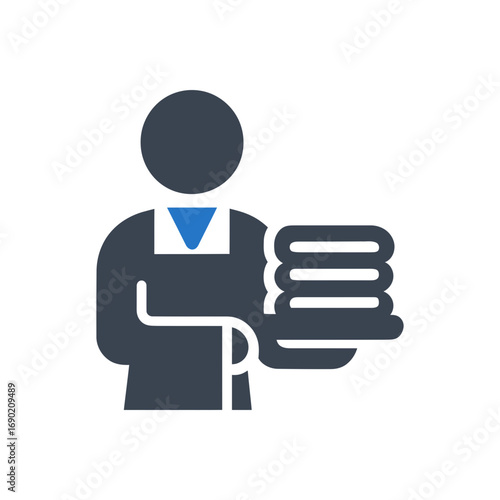 Carrying Clean Towels Icon