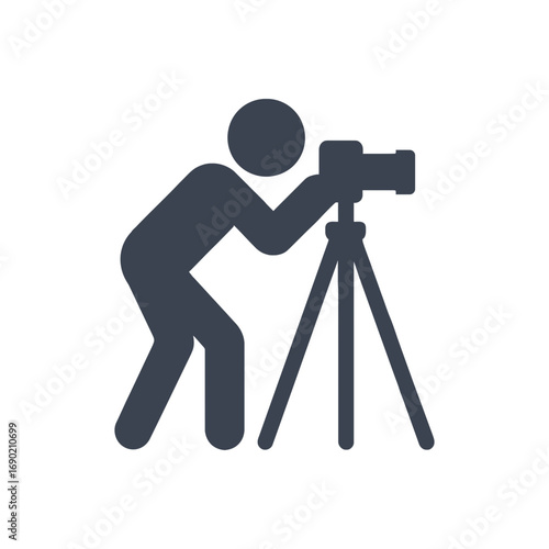 Photographer with Tripod Icon