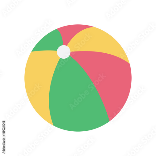 Free Download Colorful Beach Ball Fun for Summer Outdoor Games and Activities - GFXLoad