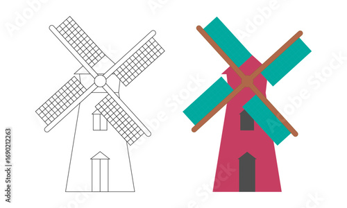 windmill in the wind