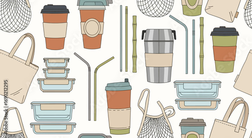 Sustainable Living Reusable Bags, Containers, and Eco-Friendly Utensils