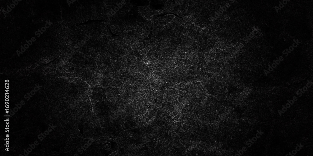 Naklejka premium Dark black grunge stone concrete cement wall in retro concept background. dust overlay texture. black paper texture. black background backdrop studio, cement concrete wall texture. blackboard texture.