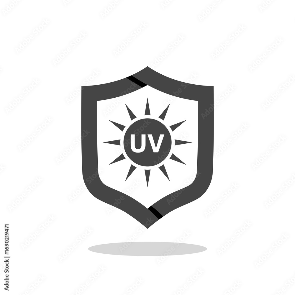 Fototapeta premium UV protection icon sign with shadow