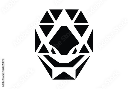 Geometric abstract faceted shape logo design symbol abstract art modern geometric icon