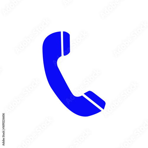 A blue phone icon is a symbol of a communication service