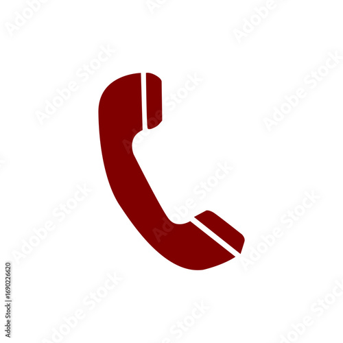 A vibrant red 3D telephone icon with a ribbon, symbolizing a direct line for contact and business communication