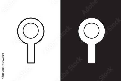 keyhole icon set. Password symbol. Door key hole icons. Home protection sign. House security sign symbol. furniture fitting icon doodle