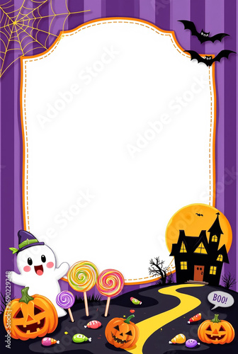 halloween pumpkin frame