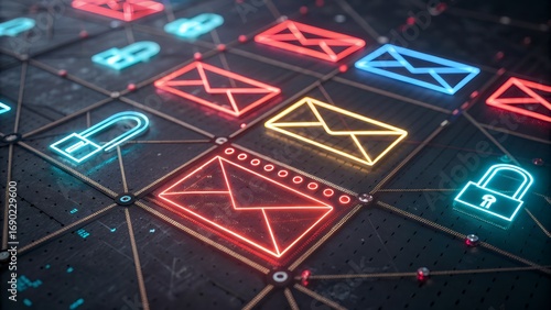 Secure Email Communication and Data Encryption on a Digital Network