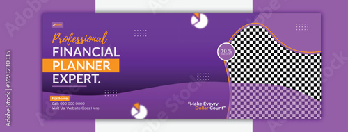 Professional financial planner expert social media cover design template