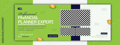Professional financial planner expert social media cover design template