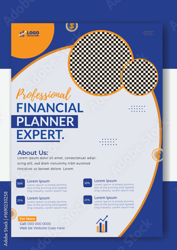 Financial planner expert flyer template for business and marketing promotion