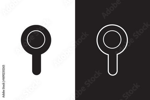 key hole icon set. Door keyhole symbol. Access Point Security sign