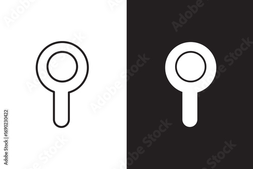keyhole icon set. Password symbol. Door key hole icons. Home protection sign. House security sign symbol. furniture fitting icon doodle