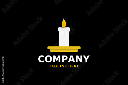 candlelight at night logo design
