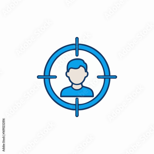 Target Audience Vector Icon – User Focus and Customer Segmentation