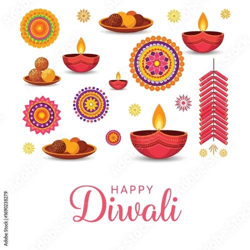 Aesthetic Happy Diwali Festival of Light Graphic