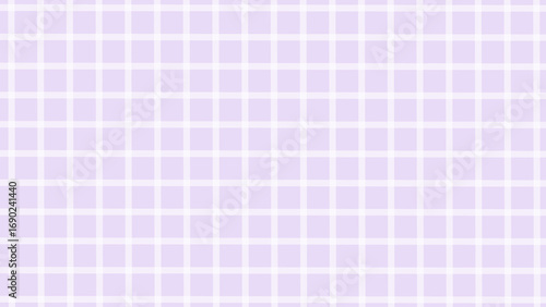 Purple and white plaid fabric texture background. Seamless pattern checkered wallpaper.	