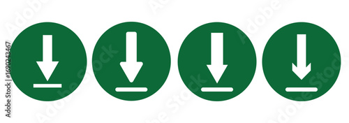 set of Download black icons. downloads. download vector icons. download collection.