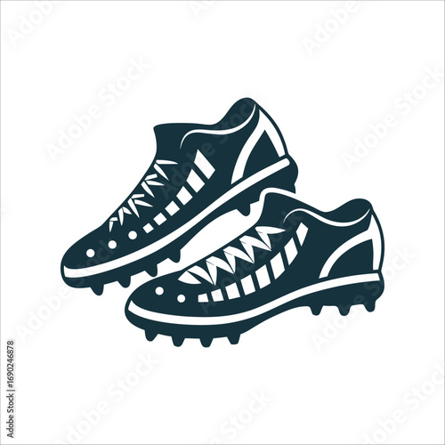 Baseball Cleats Shoe Vector Illustration Baseball Cleats Shoe with spikes