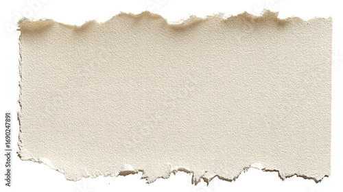 Wallpaper Mural Light Beige Paper Torn Edges White Background Soft Vintage Texture Handmade Element Torontodigital.ca