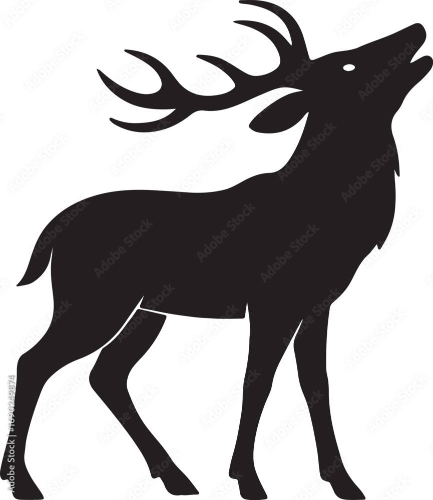Obraz premium deer vector silhouette