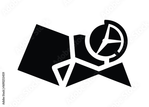 Open book with globe emblem symbolizing knowledge and global education