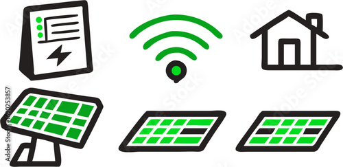 Smart home solar power management system with wireless connectivity and energy monitoring for efficient household electricity usage