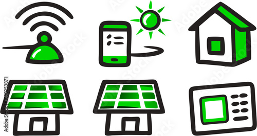 Smart home energy system with solar power monitoring and control using mobile device technology green renewable energy solutions