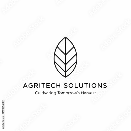 Agritech Solutions logo featuring a leaf design with the tagline 'Cultivating Tomorrow's Harvest'.