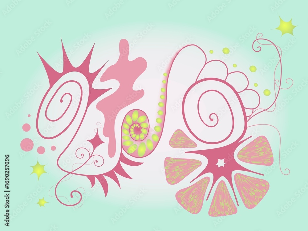 Obraz premium Squiggles abstract art