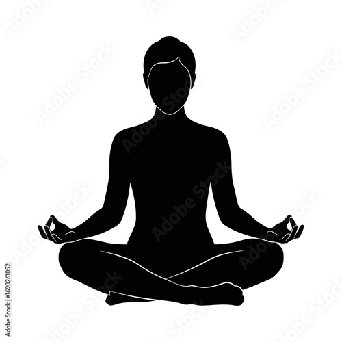 silhouette of yoga
