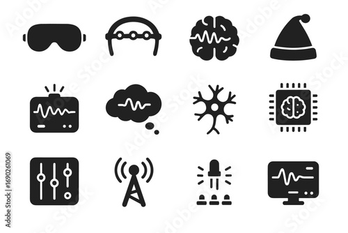 Icon icons indicator sleep vector nightcap memory data headset alarm mask dream