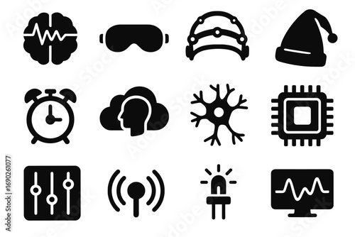 Control display neuron dream led icons panel vector transmitter icon hub wireless
