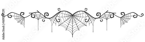 Spider web Halloween dividers vector eps